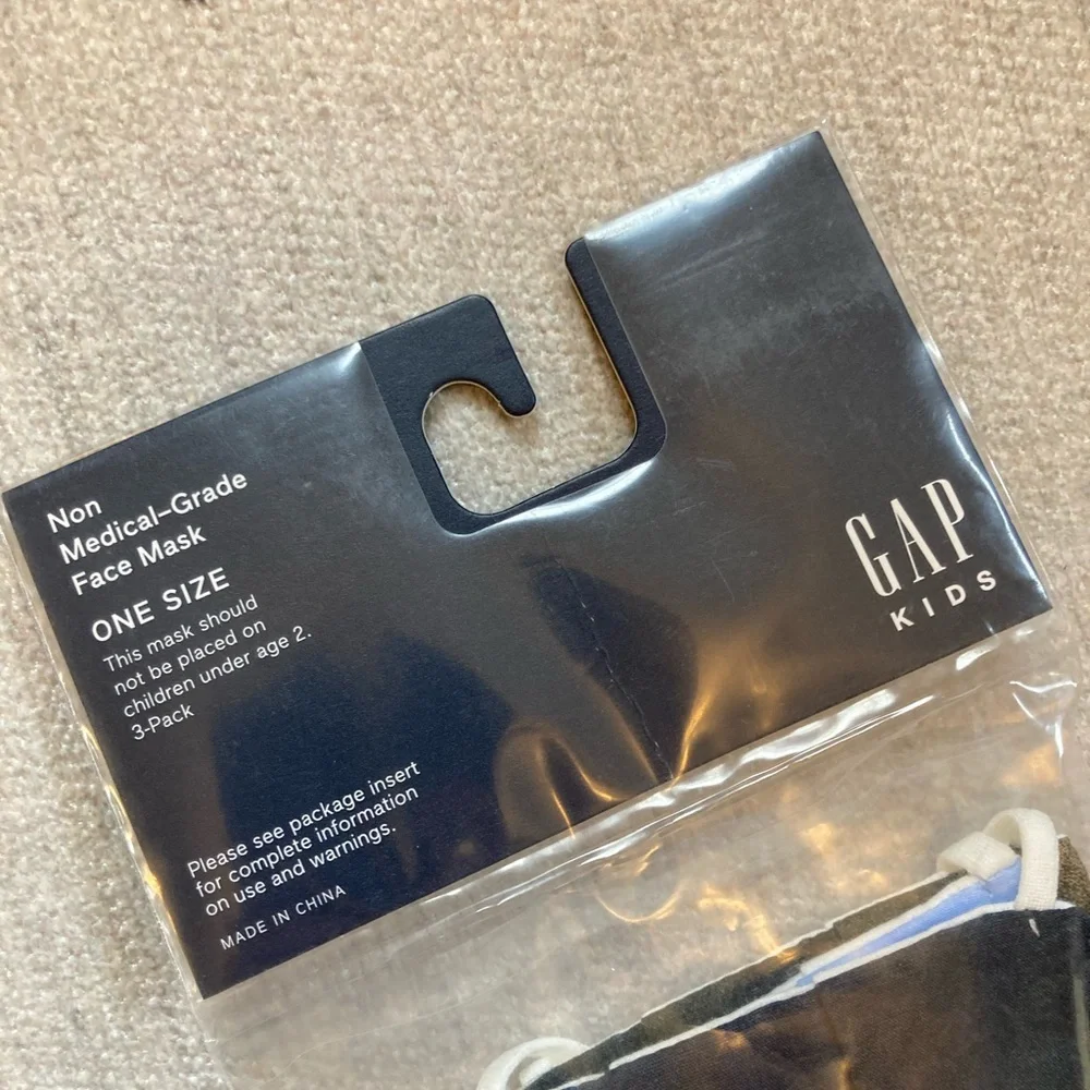 ☀️ NEW Gap Kids Cloth Face Mask (3 pack)